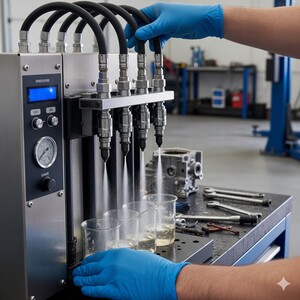 خدمة تنظيف بخاخات الوقود