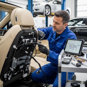 خدمة تغيير وإصلاح مساج الكرسي + البالون الهوائي Massage Seat & Air Lumbar Bladder Repair & Replacement Service