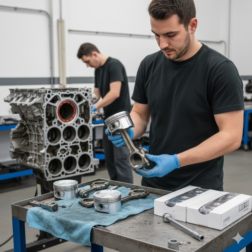 تغيير أو إصلاح ذراع البستم للمكينة Connecting Rod Replacement / Reconditioning Service