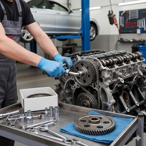 تغيير فاينوسات للمكينة Timing /Changing the engine's Vinosat Service