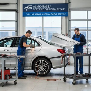 خدمة سمكرة أو تغيير القائم الخلفي C-Pillar Repair & Replacement Service