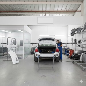 سمكرة أو رش صدام خلفي Rear Bumper Repair / Paint Service